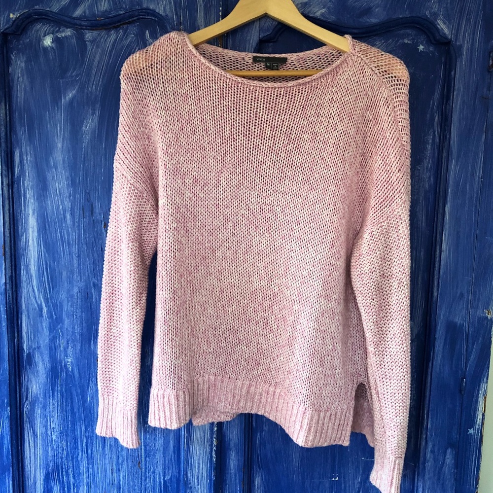 Vince 100% cotton pink sweater